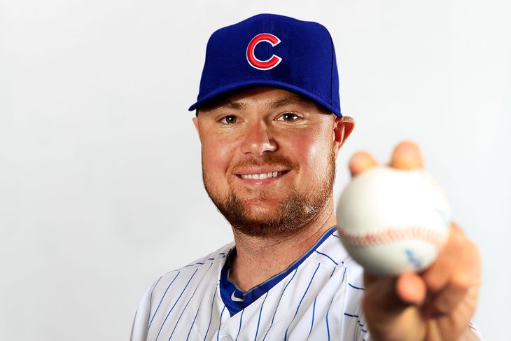 First career hit  for MLB pitcher Jon Lester of the Cubs